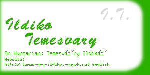 ildiko temesvary business card